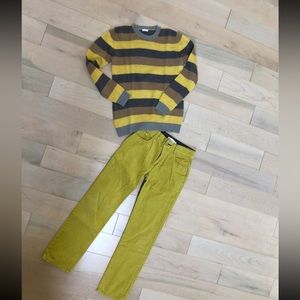 Il Gufo soft wool cashmere blend sweater & Boden cotton corduroy pants